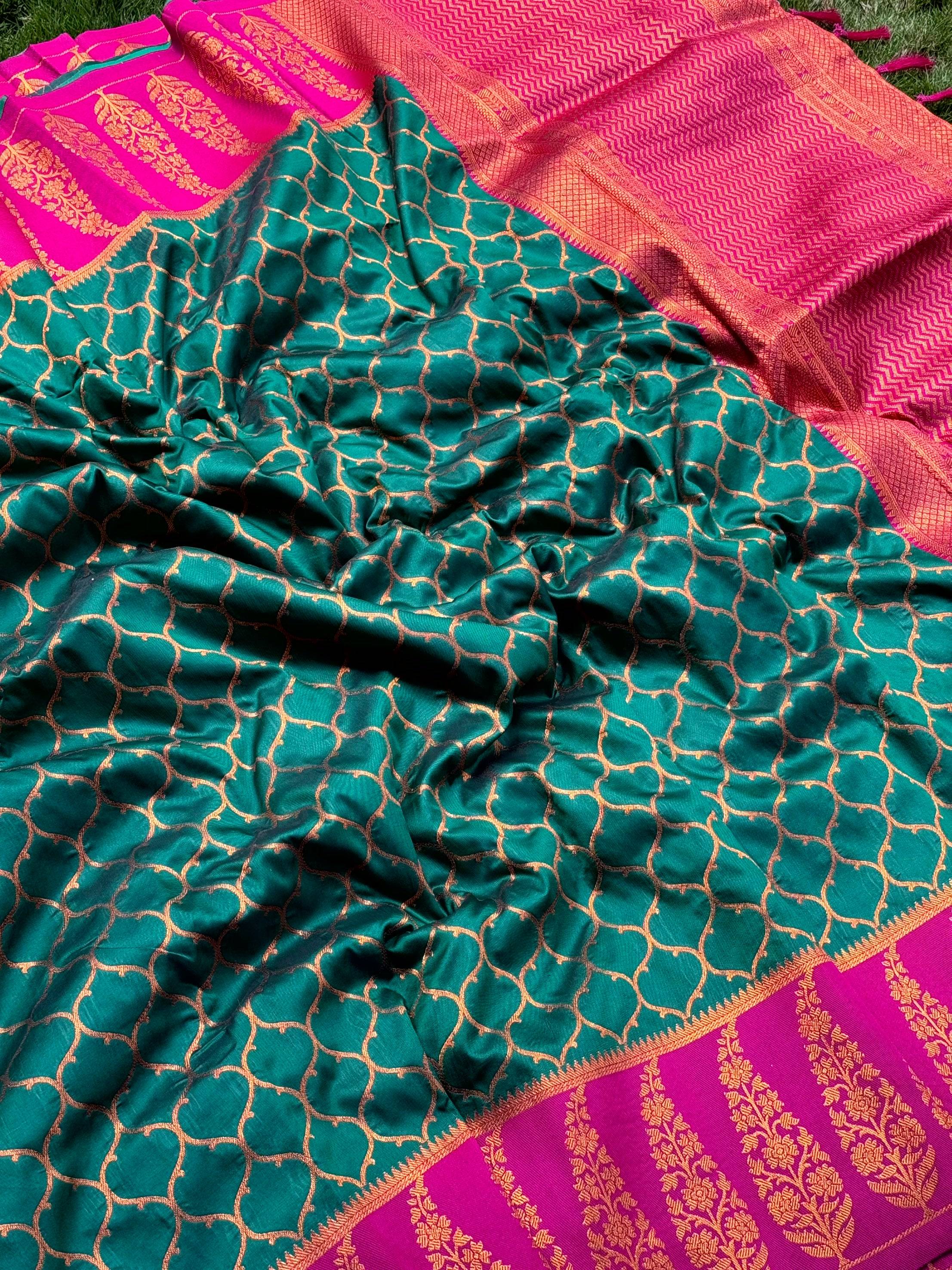 Rama Soft Banarasi Katan Silk Saree