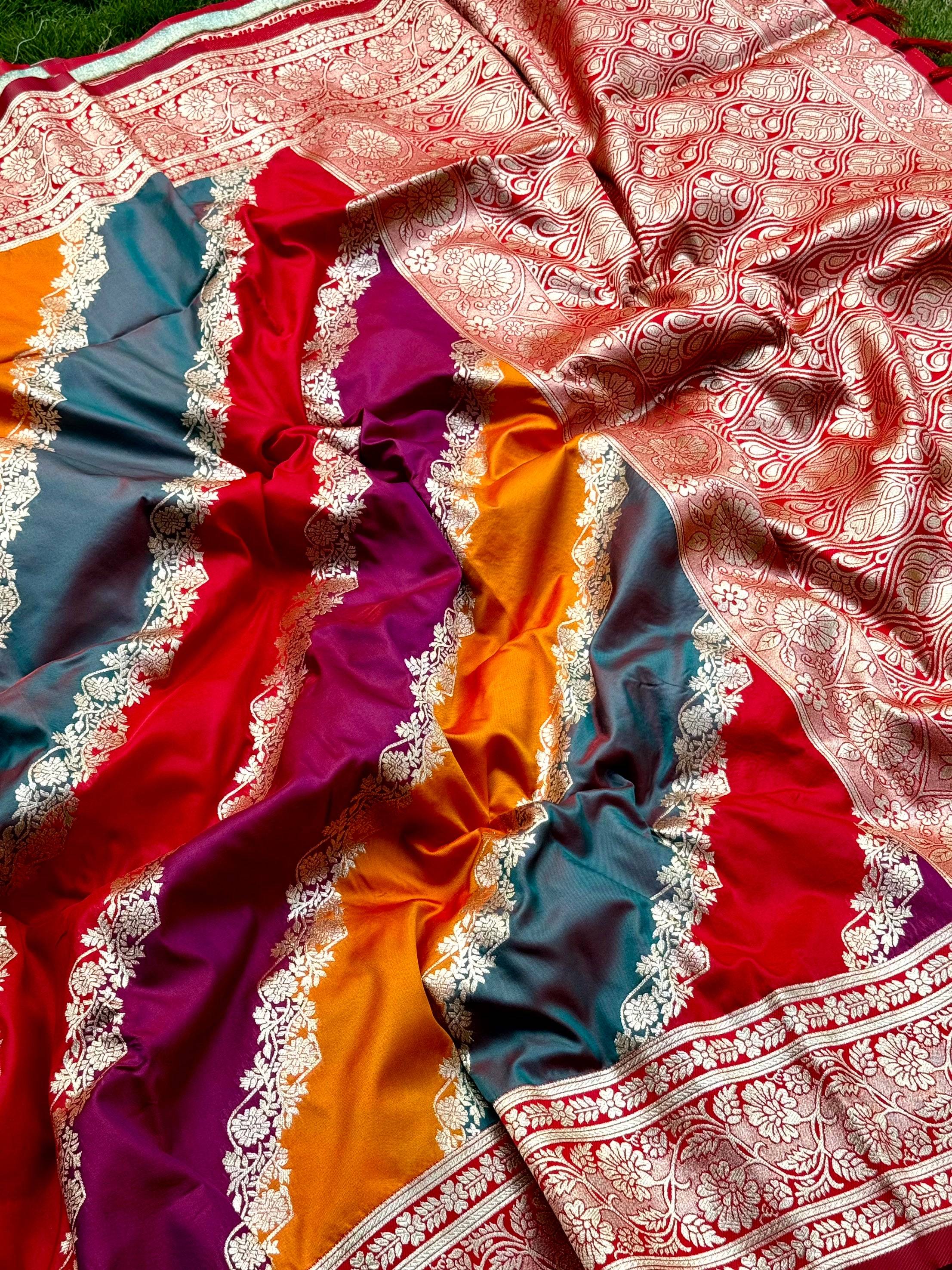 Radiant Banarasi Katan Silk Zari Weaving Saree