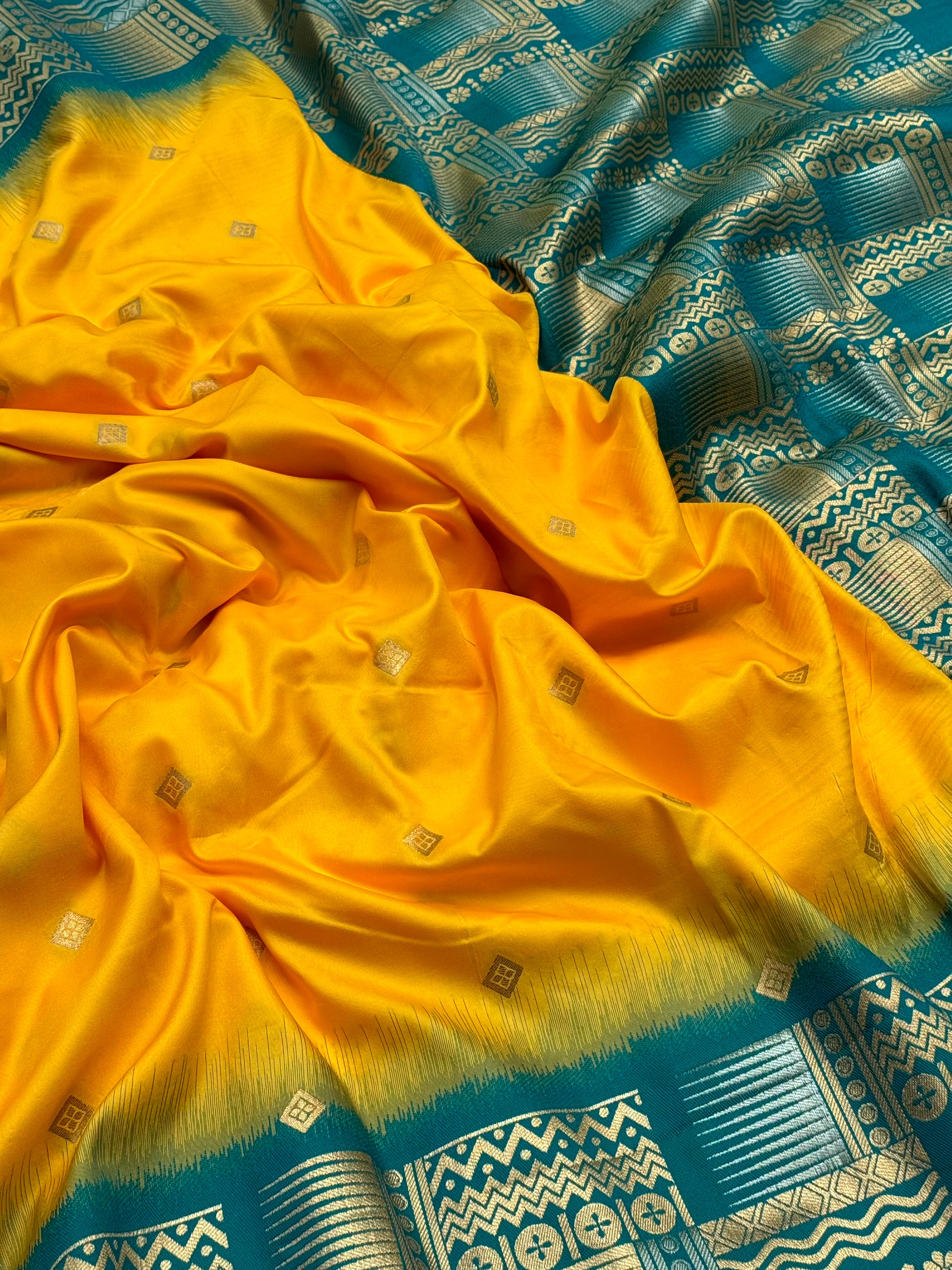 Yellow Soft Silk Kanjivaram Saree