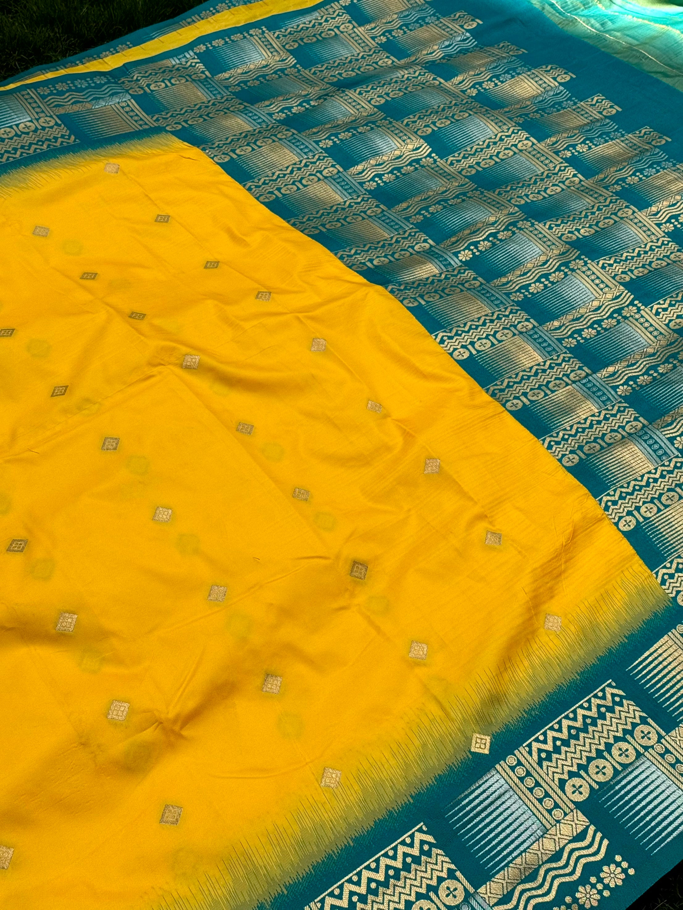 Yellow Soft Silk Kanjivaram Saree