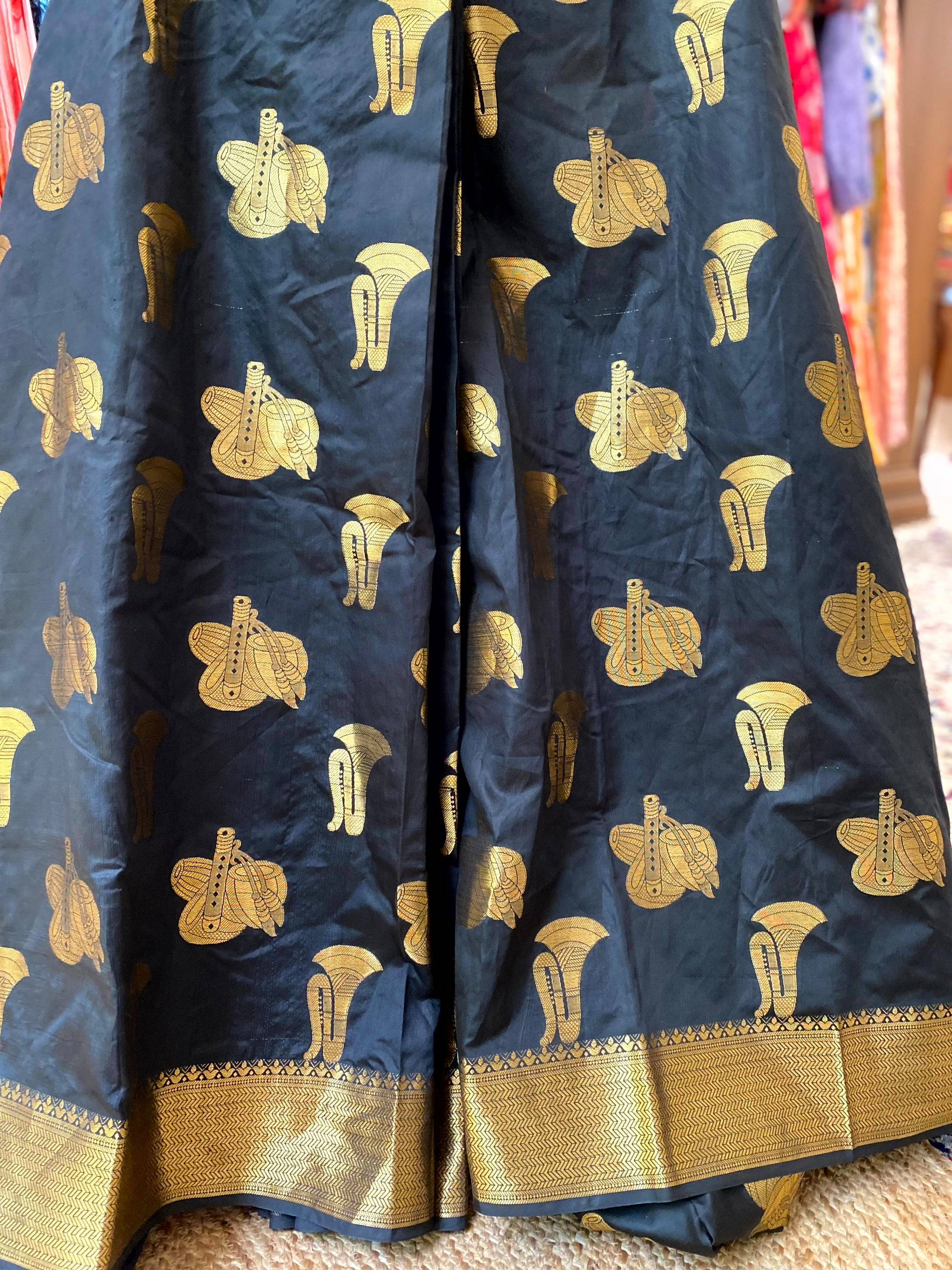 Regal Black Silk Saree