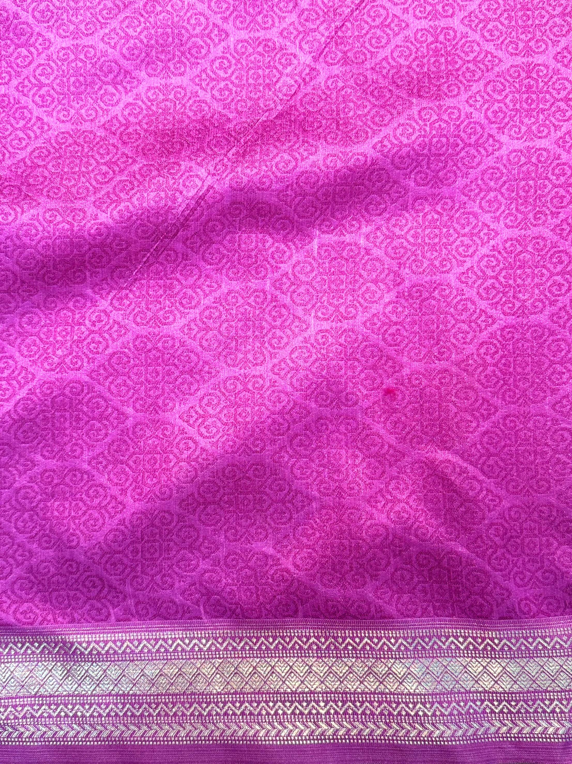 Elegant Wine Gold Zari Tissue Saree