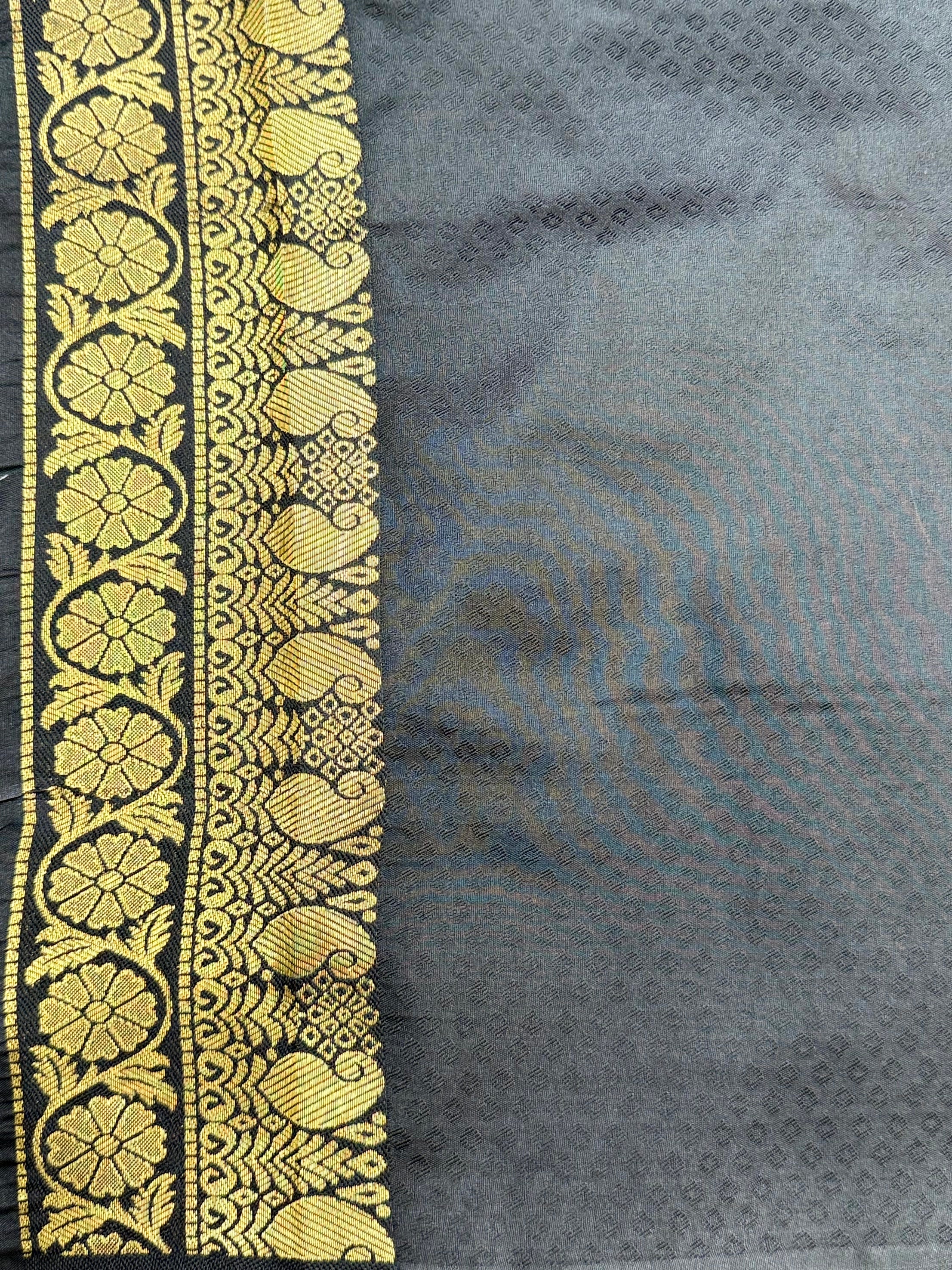 Brown Soft Silk Sona Chandi Butta Saree