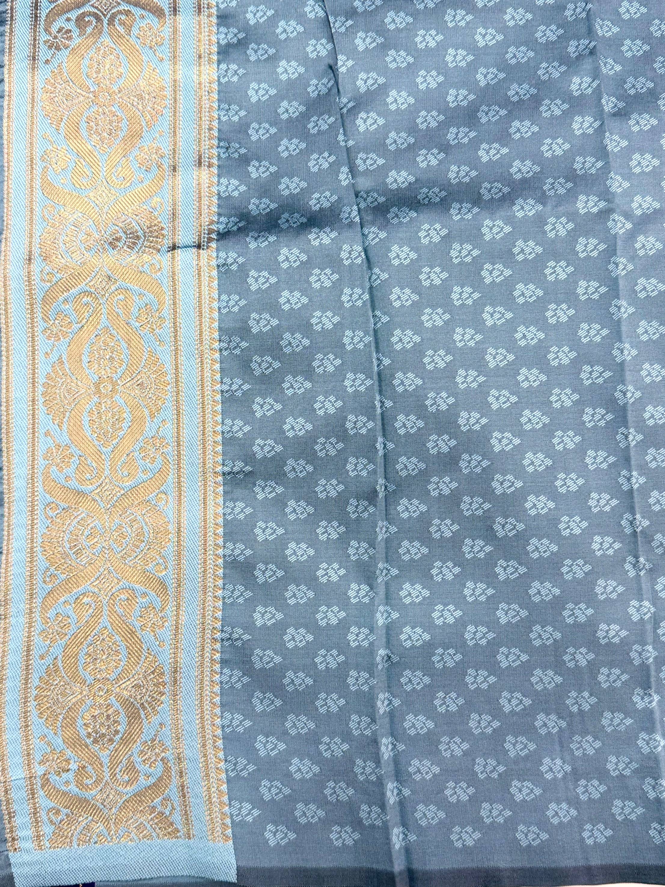 Traditional Purple Gadwal Soft Silk Saree
