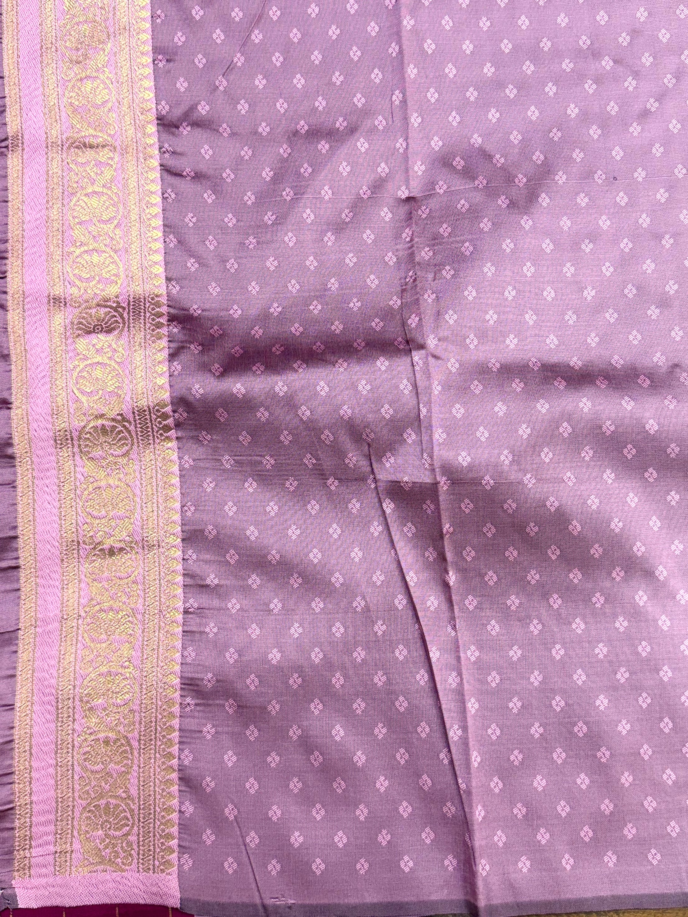 Wine Soft Silk Gadwal Border Saree