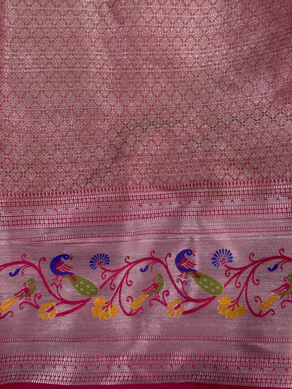 Beige Organza Tissue Saree