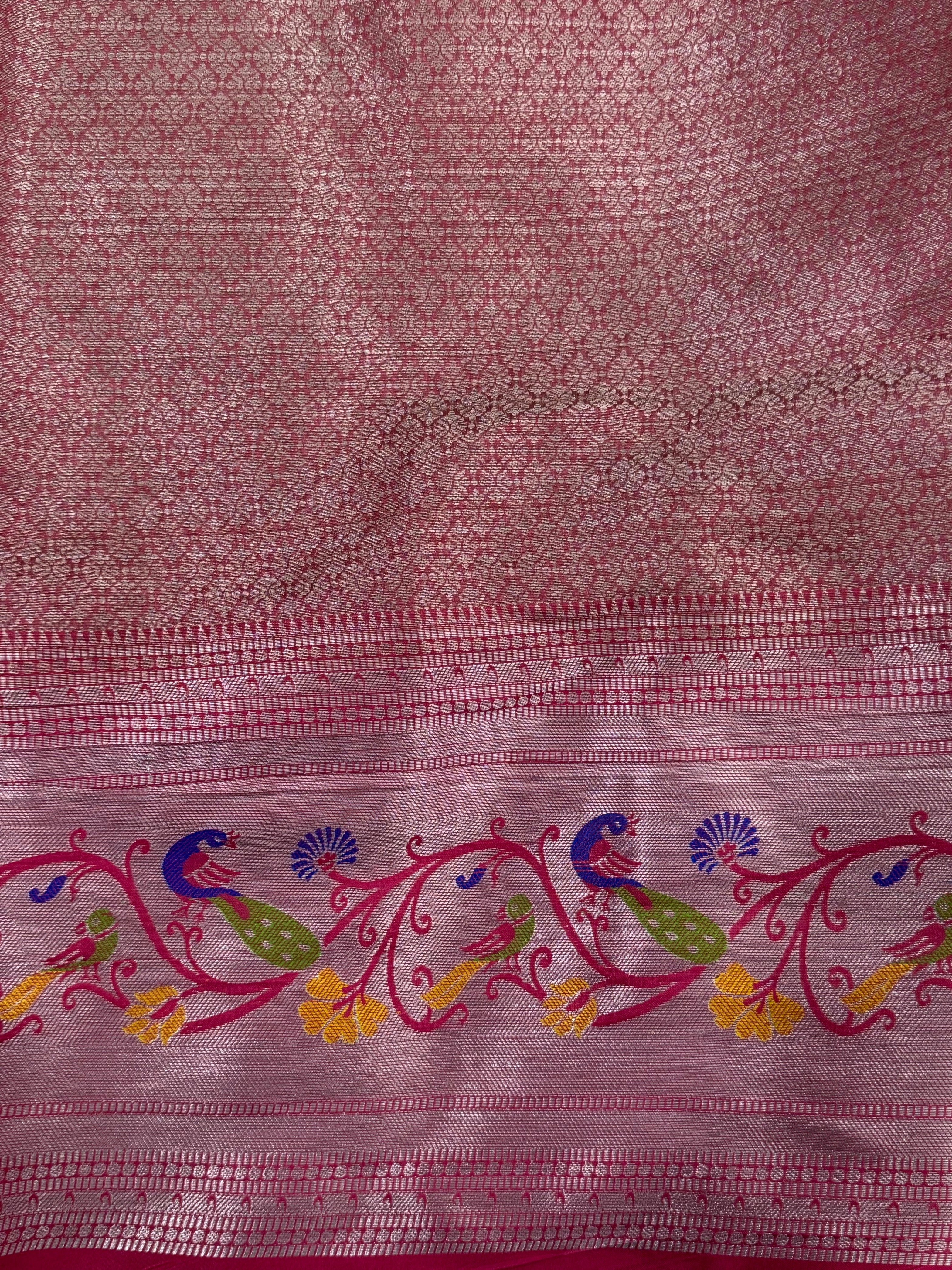 Beige Organza Tissue Saree