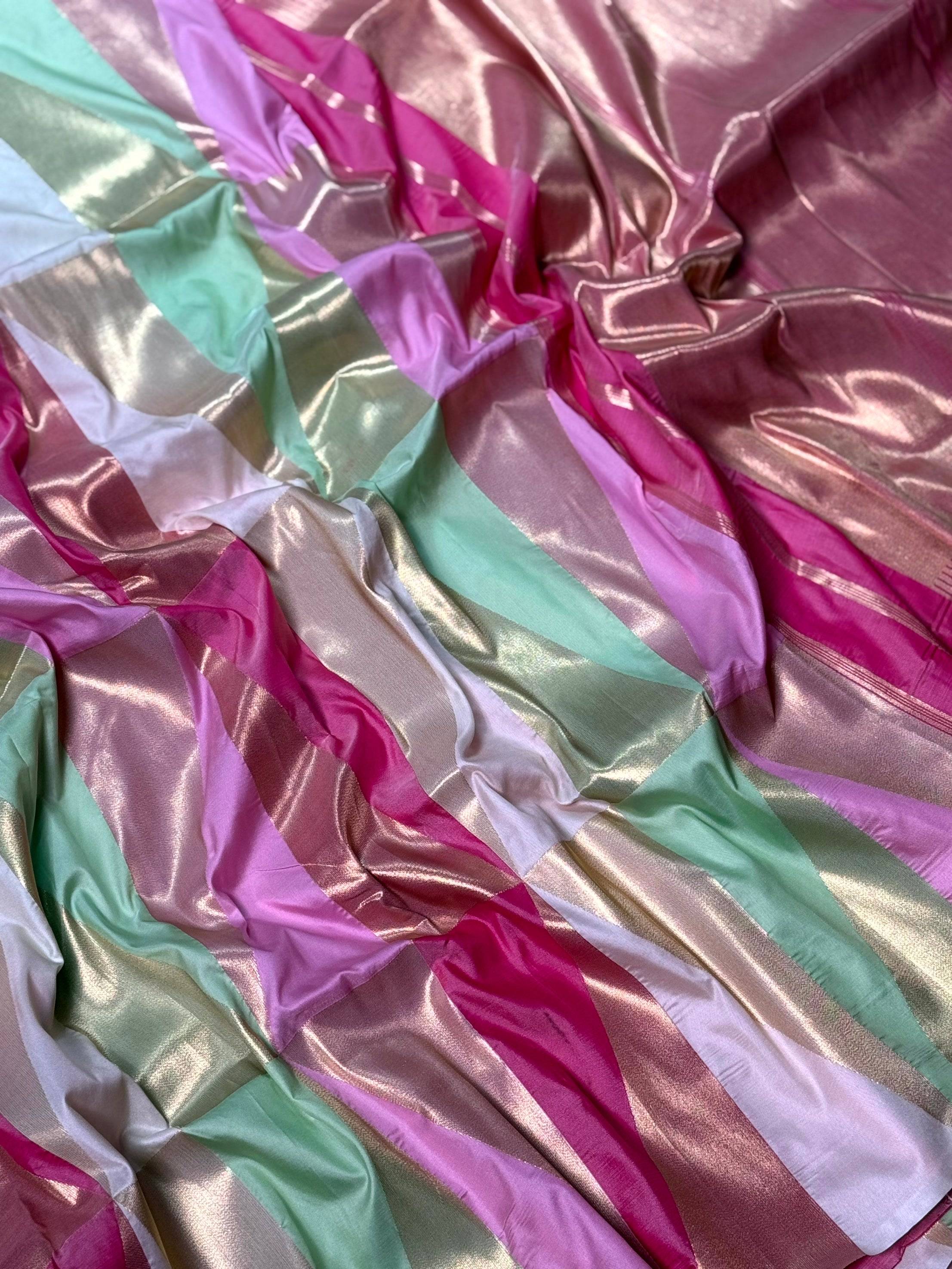 Multicolor Geometric Kanjivaram Saree