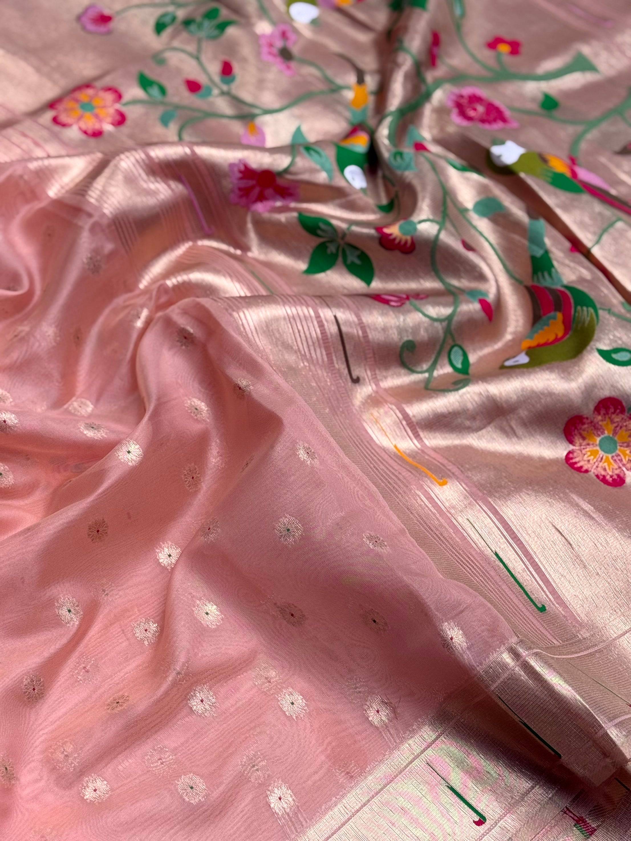 Royal Minakari Weave Soft Organza Paithani Saree