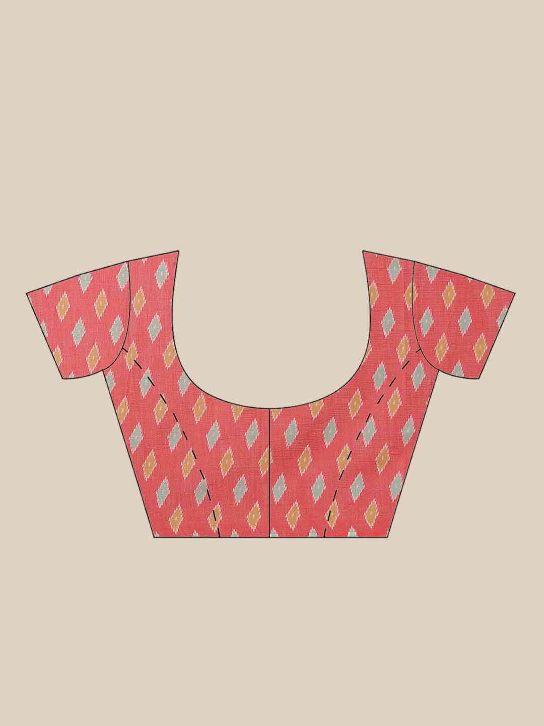 Buy Soft Linen Ikkat Kalamkari Digital Print Saree