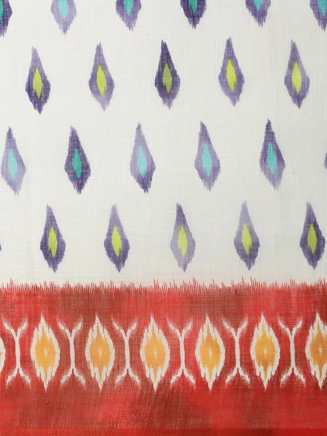 Buy Soft Linen Ikkat Digital Print Saree | Vastranand