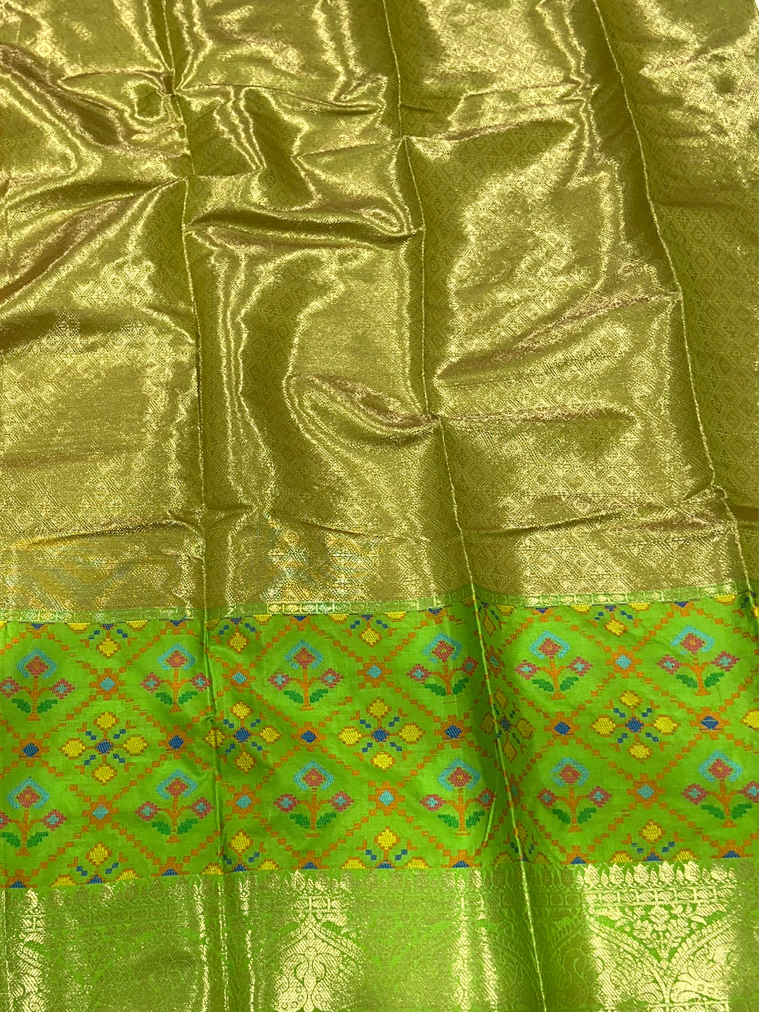 Red Katan Silk Ikkat Saree