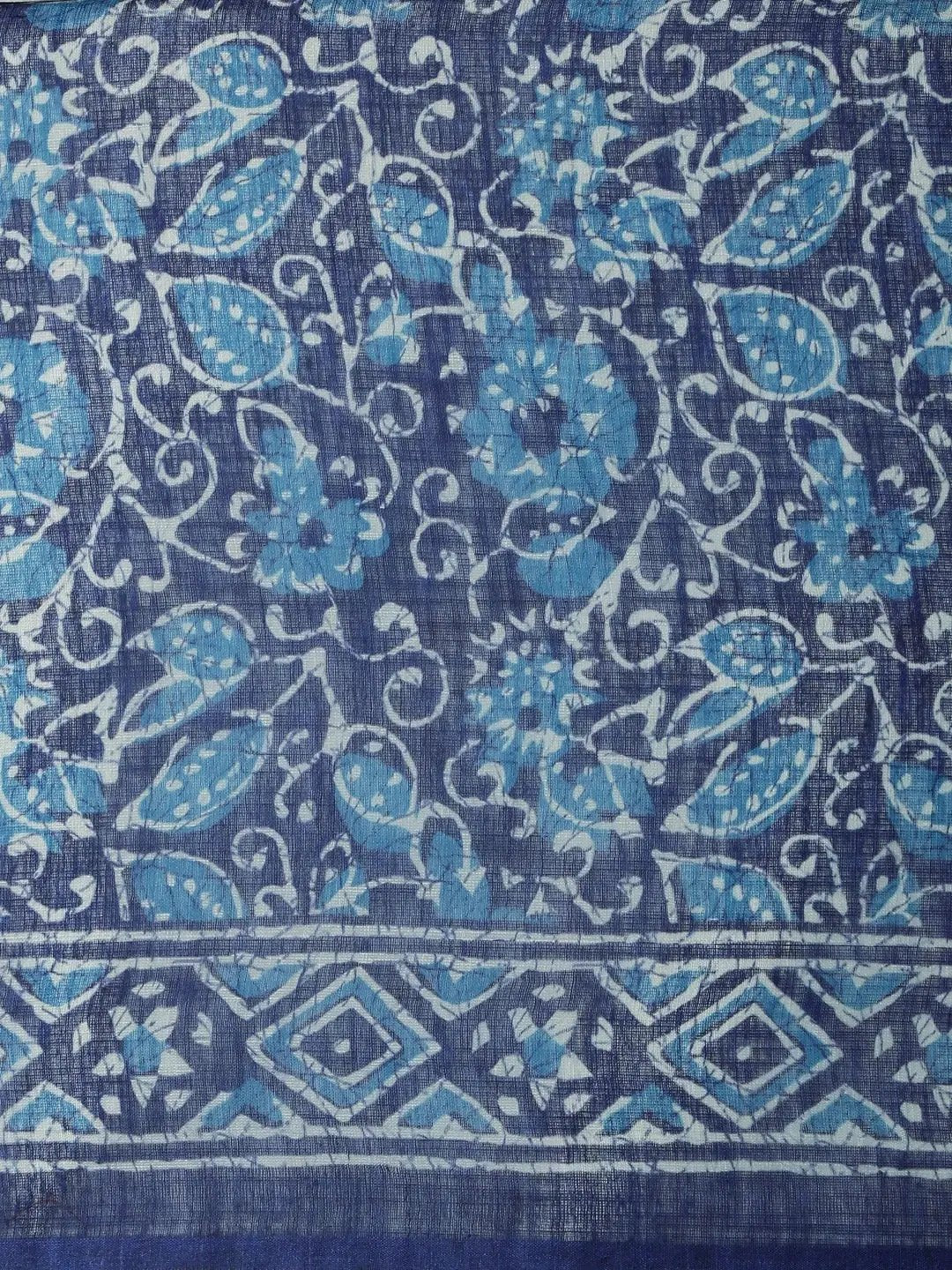 Shop Charming Indigo Kalamkari Digital Print Sarees