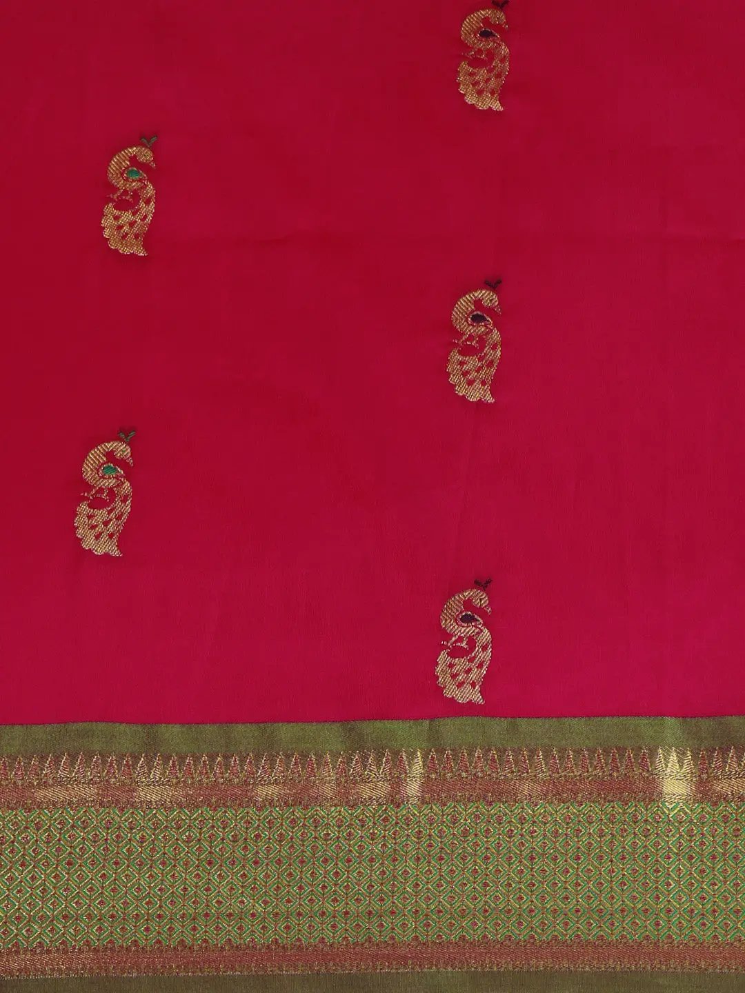 Exquisite Yevla Paithani Minakari Work Silk Saree in Pink Colour