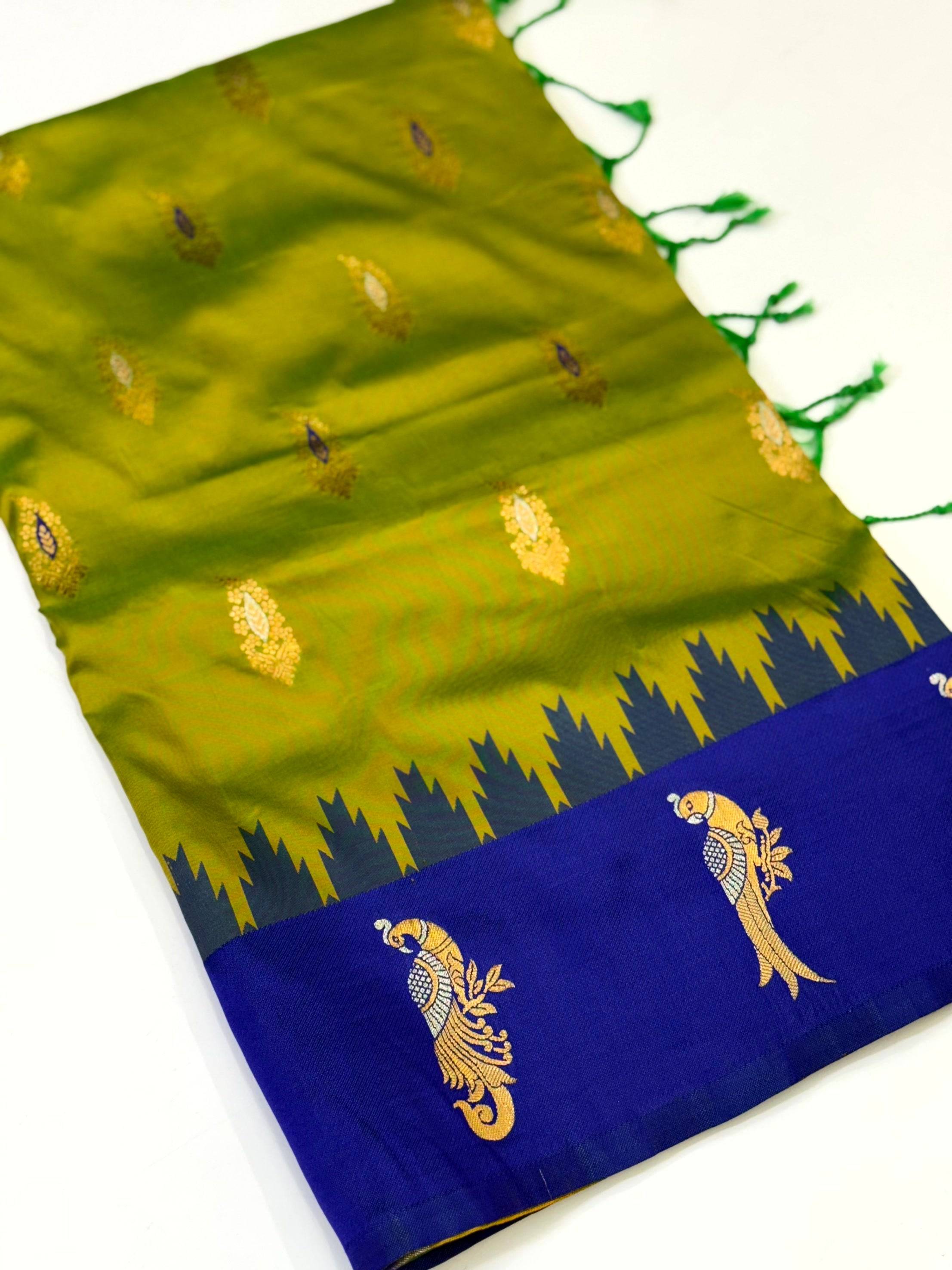 Peacock Charm Soft Silk Pattu Saree