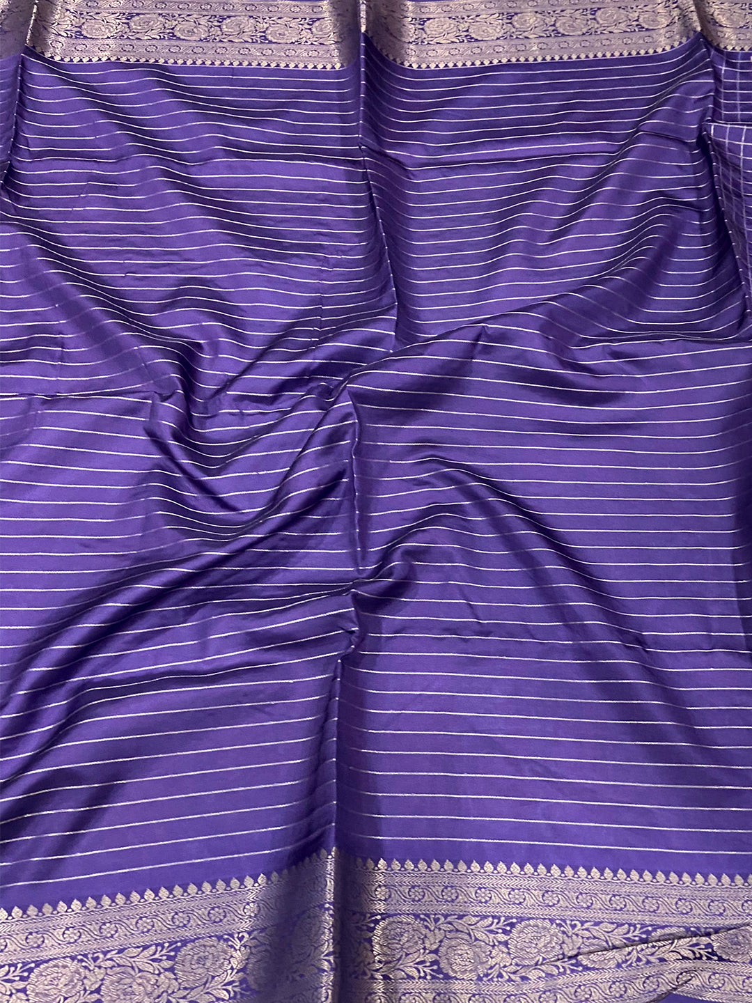 Radiant in Purple Floral Print Saree