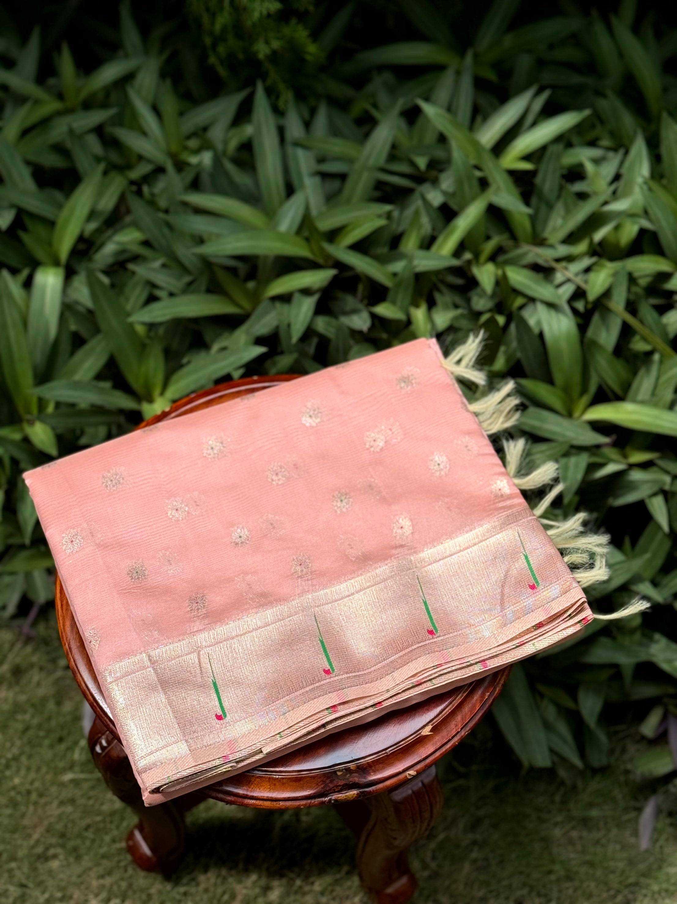 Royal Minakari Weave Soft Organza Paithani Saree