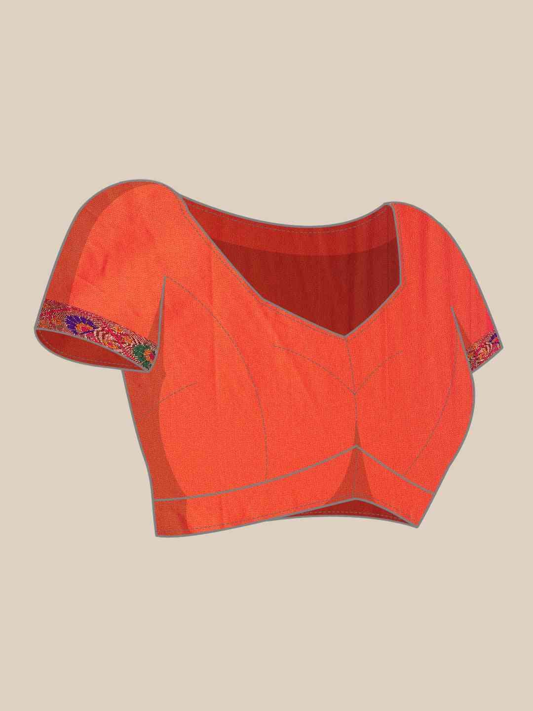 Orange Colour Yevla Paithani Soft Silk Saree