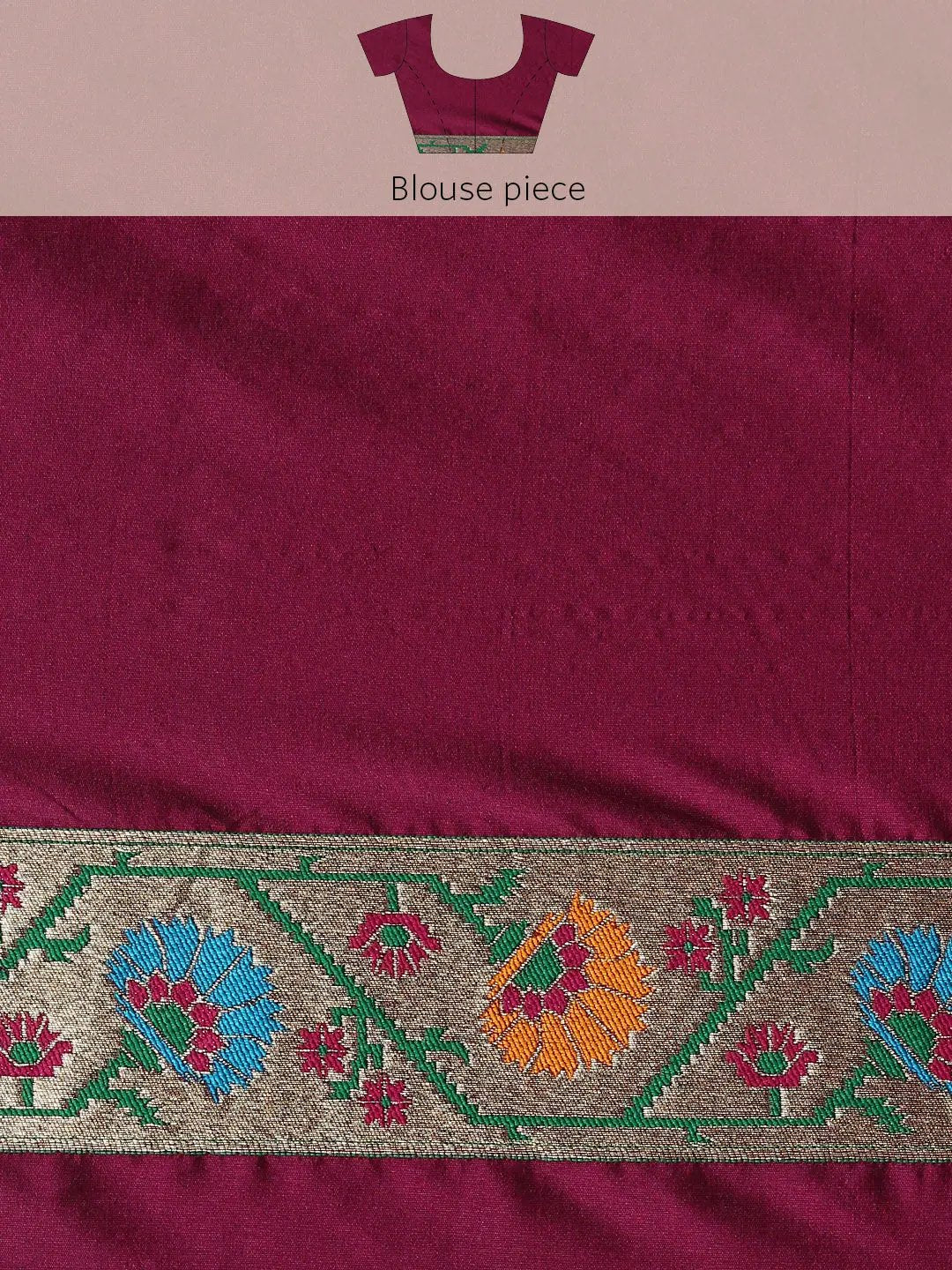 Yevla Paithani Minakari Border Silk Saree