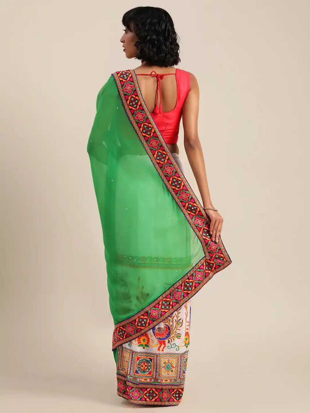 Royal Green Colour Festive Wear Saree