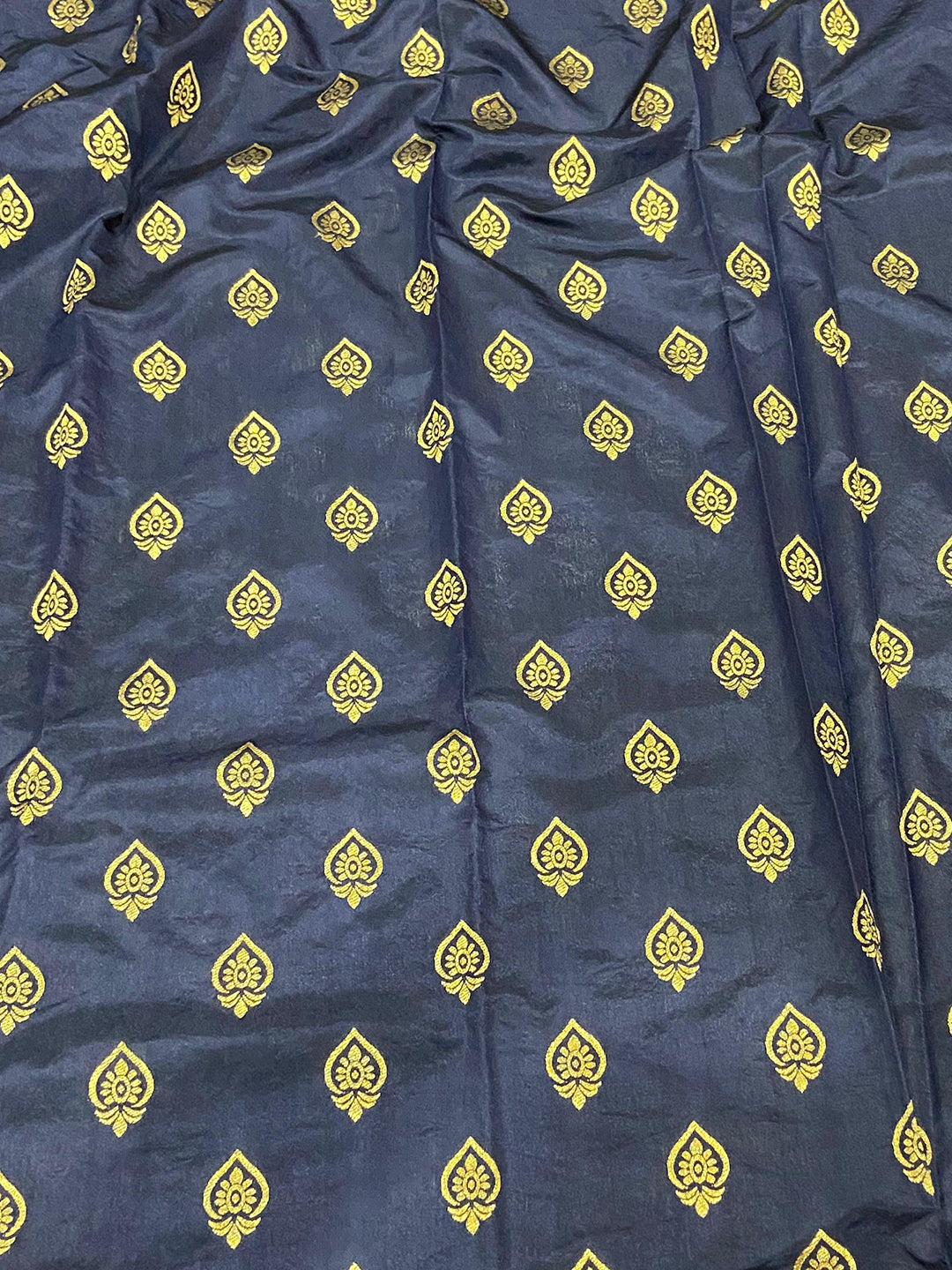 Navy Banarasi Mina Kari Katan Silk Saree
