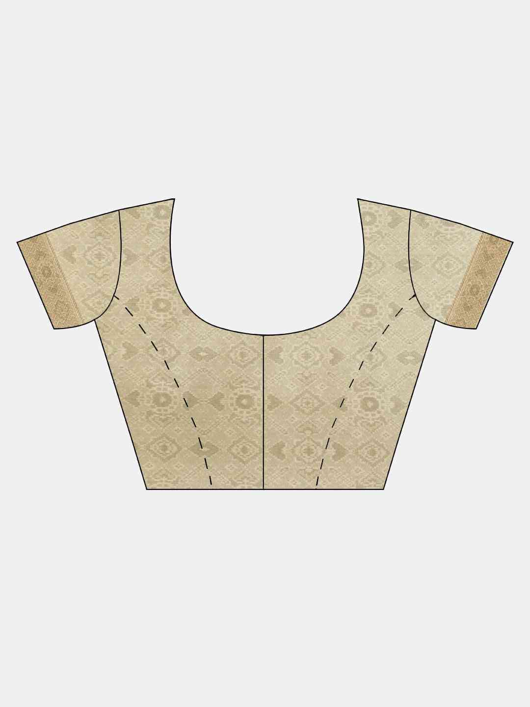 Green Colour Kalamkari Printed Saree With Zari Border