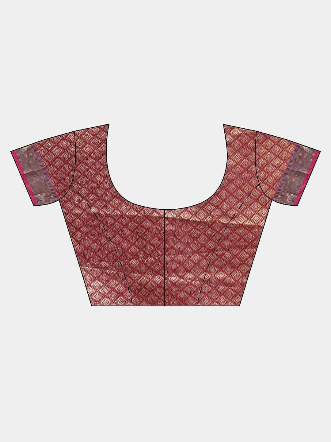 Banarasi Silk Cotton Saree in Royal Blue Colour