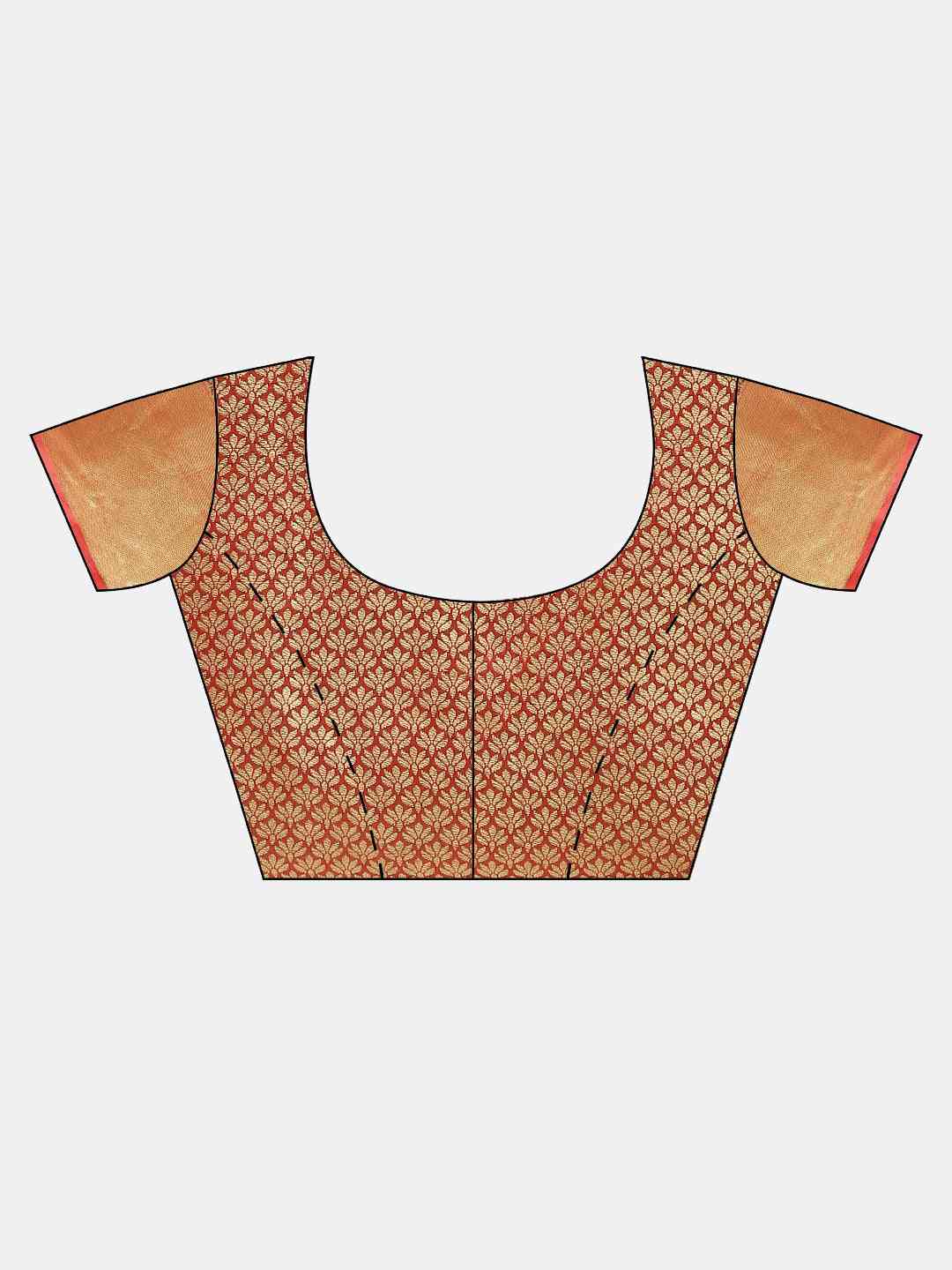 Stylish Kanjivaram Geometric Print Royal Blue Silk Saree