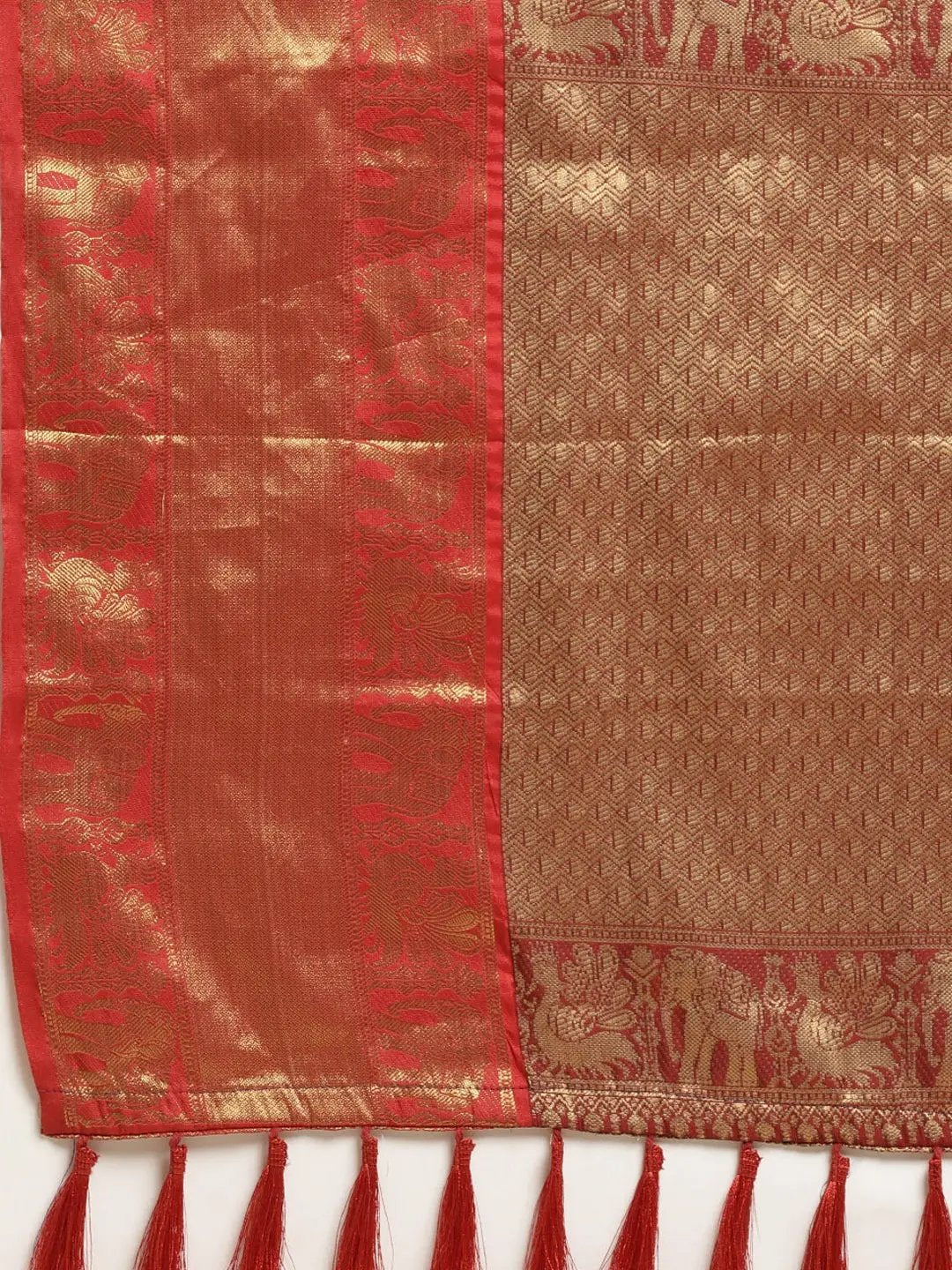 Banarasi Pattu Zari Motifs Festive Wear Saree