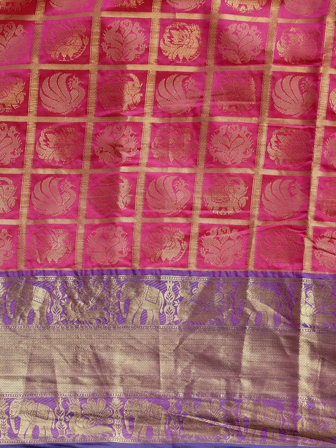 Banarasi Pattu Zari Motifs Festive Wear Saree