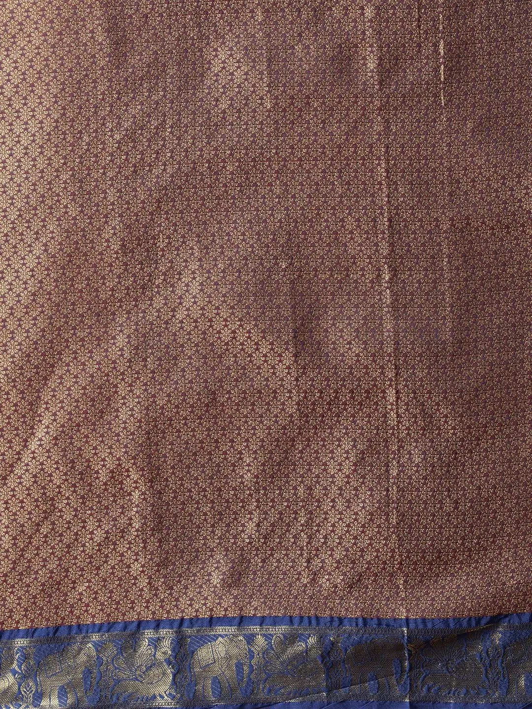 Banarasi Pattu Zari Motifs Festive Wear Saree