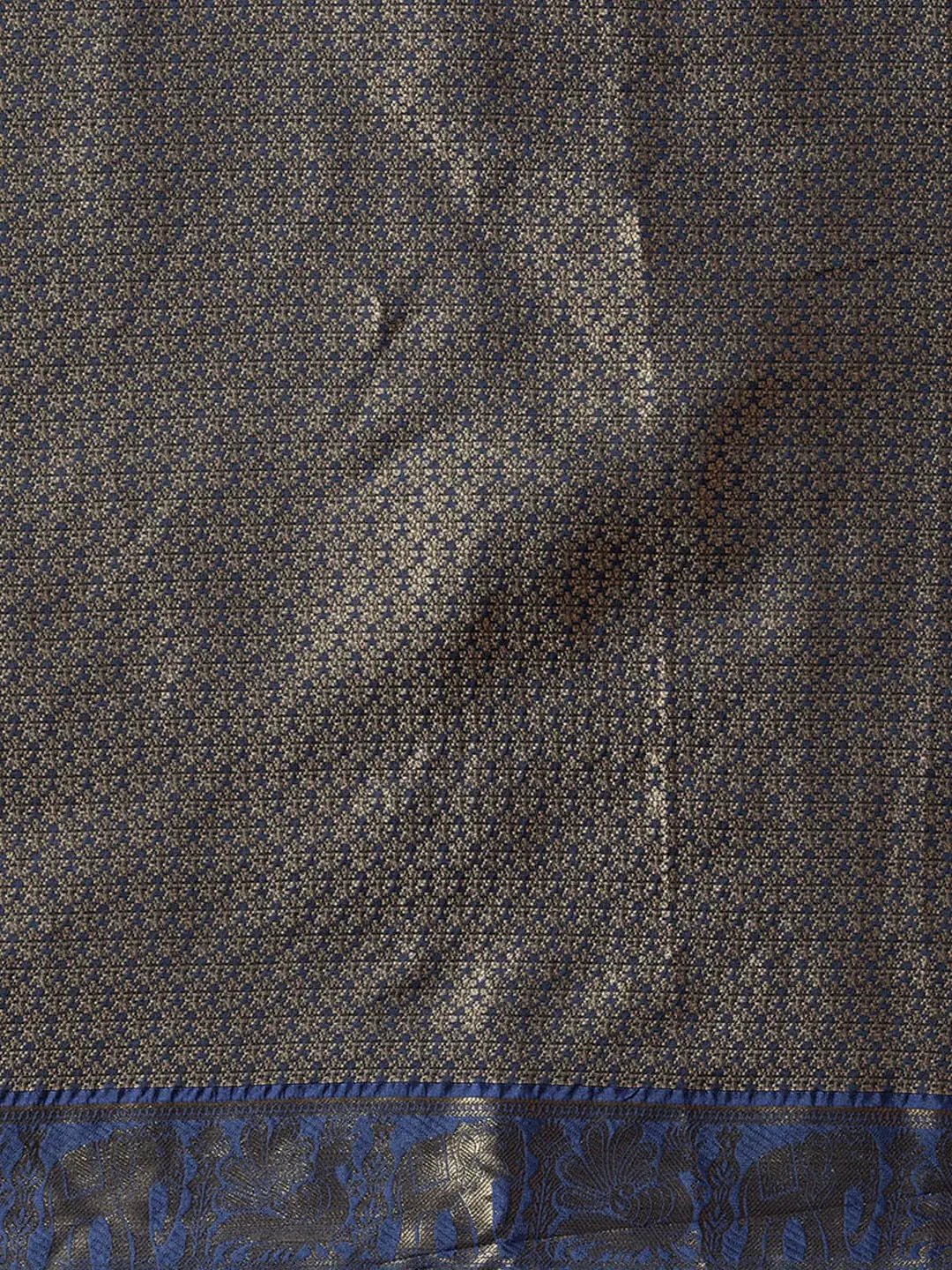 Banarasi Pattu Zari Motifs Festive Wear Saree