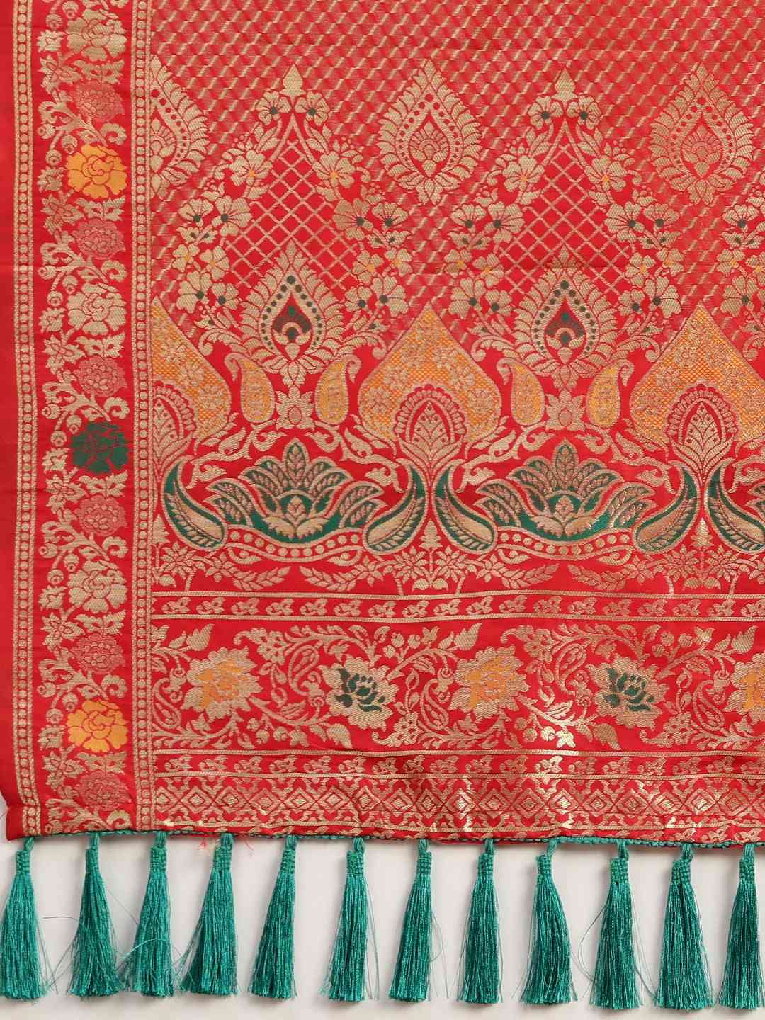 Kanjivaram Red Colour Woven Zari Saree