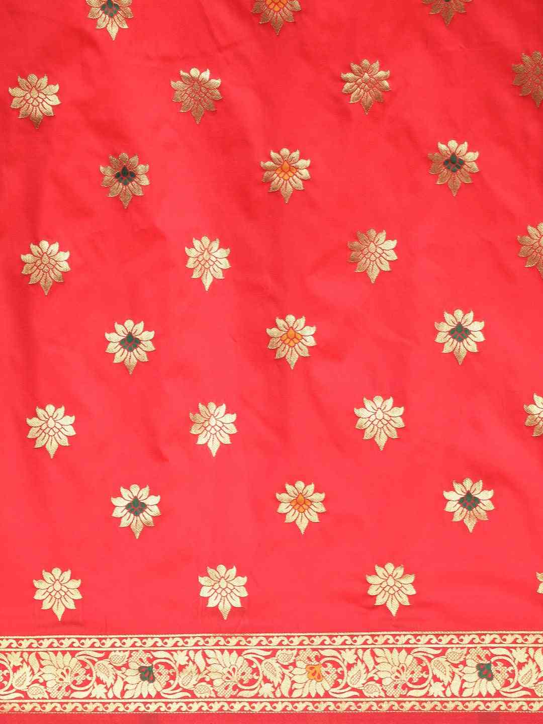 Pure Kanjivaram Gajari Colour Silk Saree