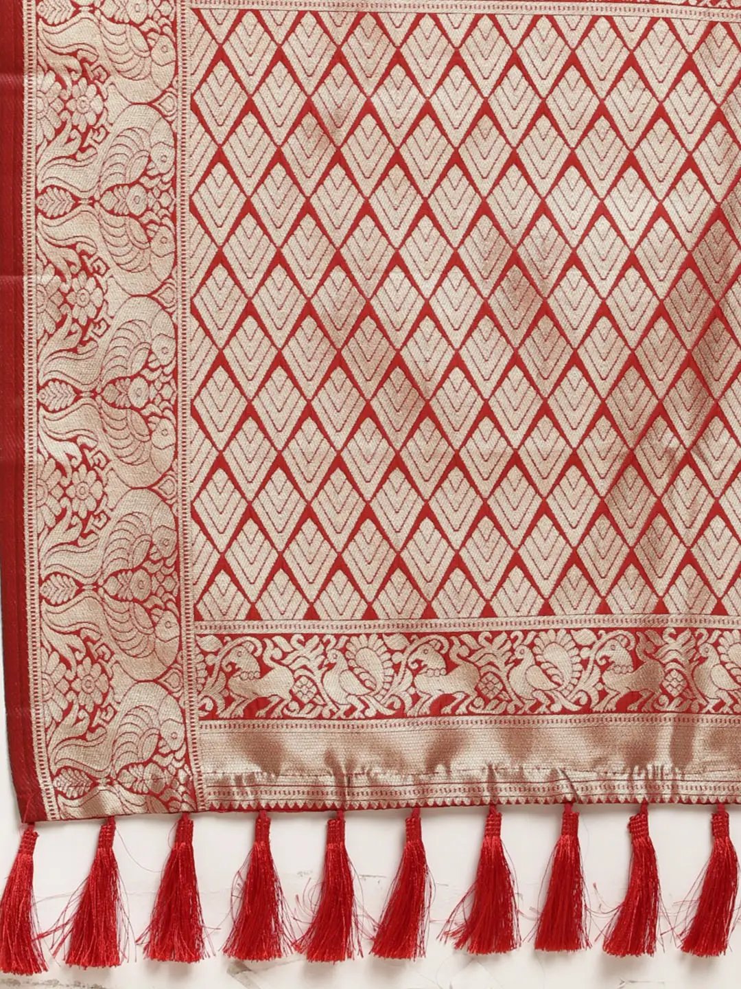 Exclusive Banarasi Katan Silk Butti Motif Saree | Vastranand