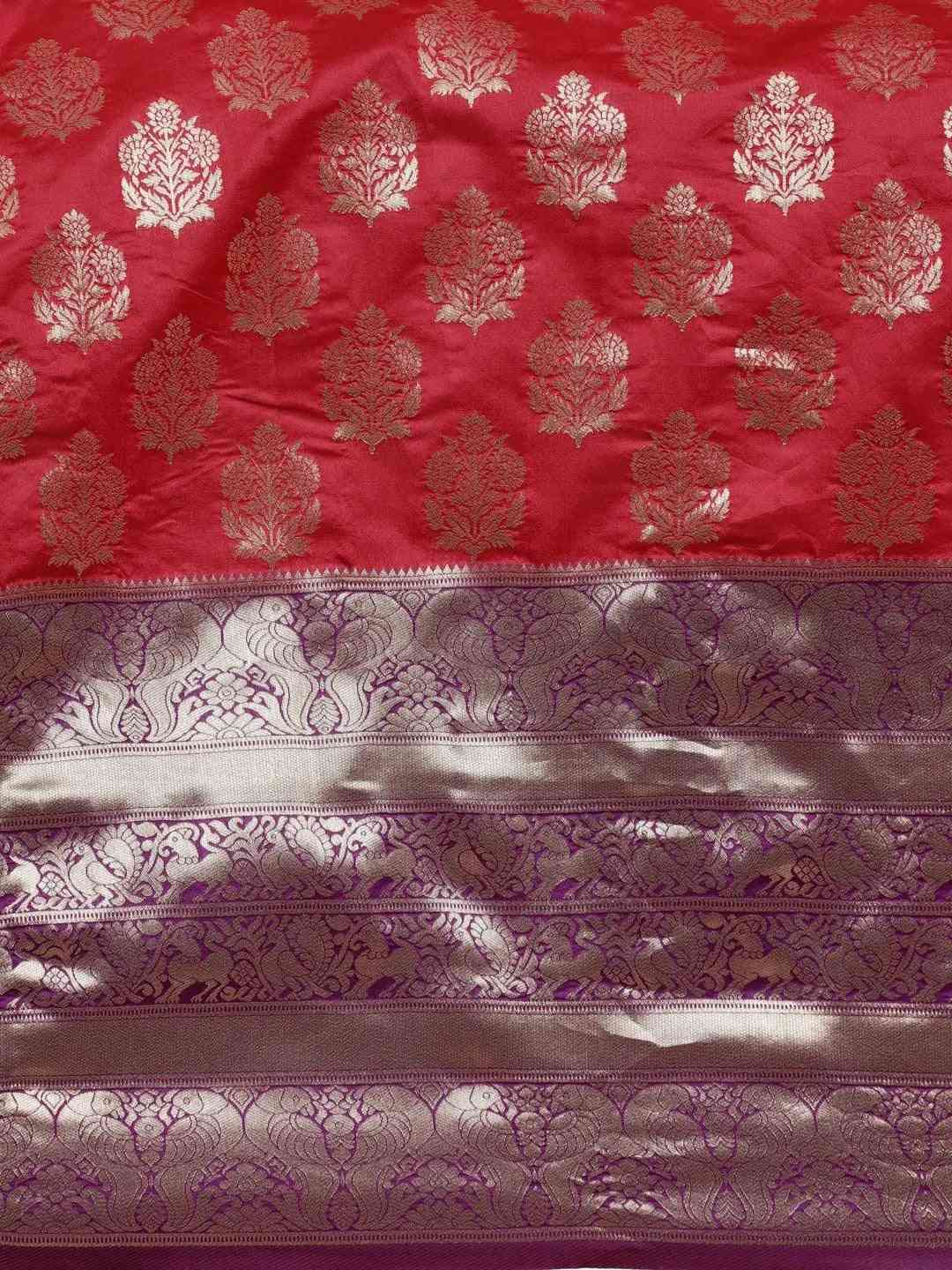 Exclusive Banarasi Katan Silk Butti Motif Saree | Vastranand