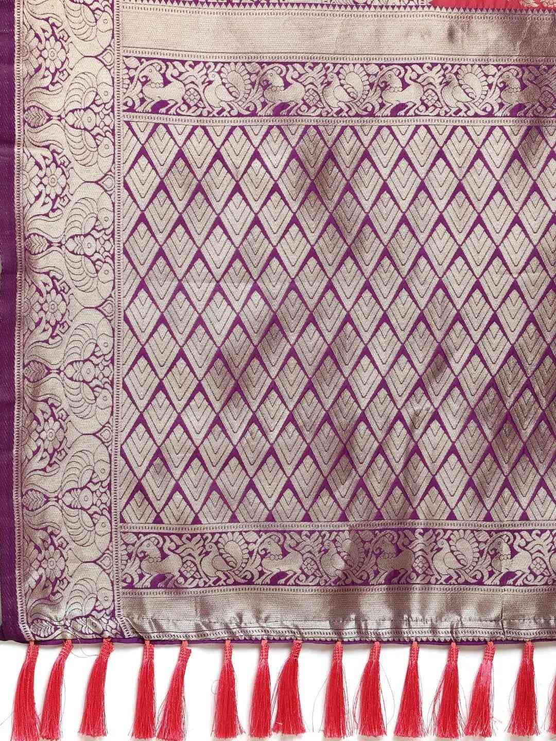 Exclusive Banarasi Katan Silk Butti Motif Saree | Vastranand