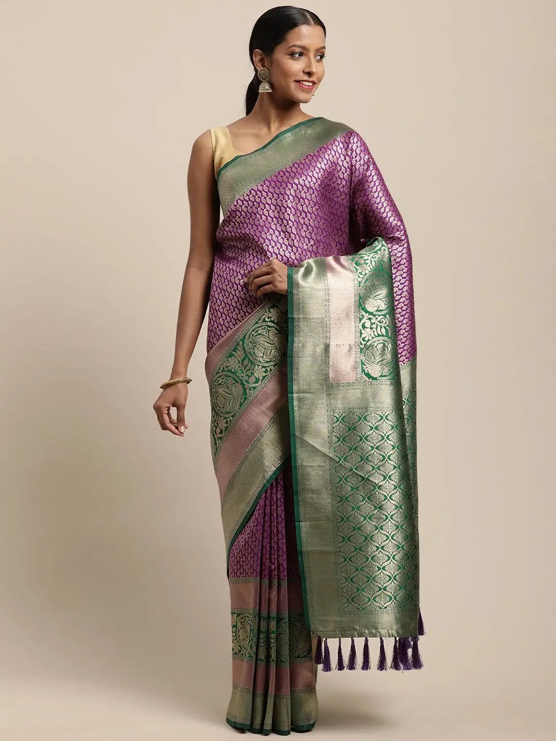 Silk Pattu Border Banarasi Designer Saree