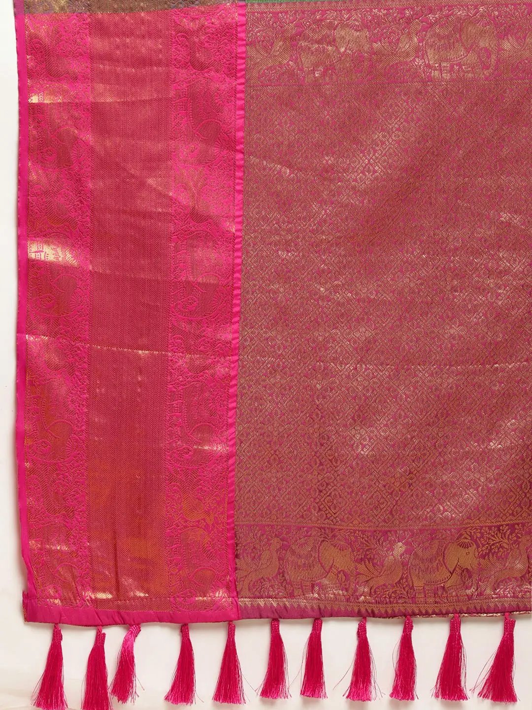 Banarasi Kanchi Ethnic Zari Motif Saree