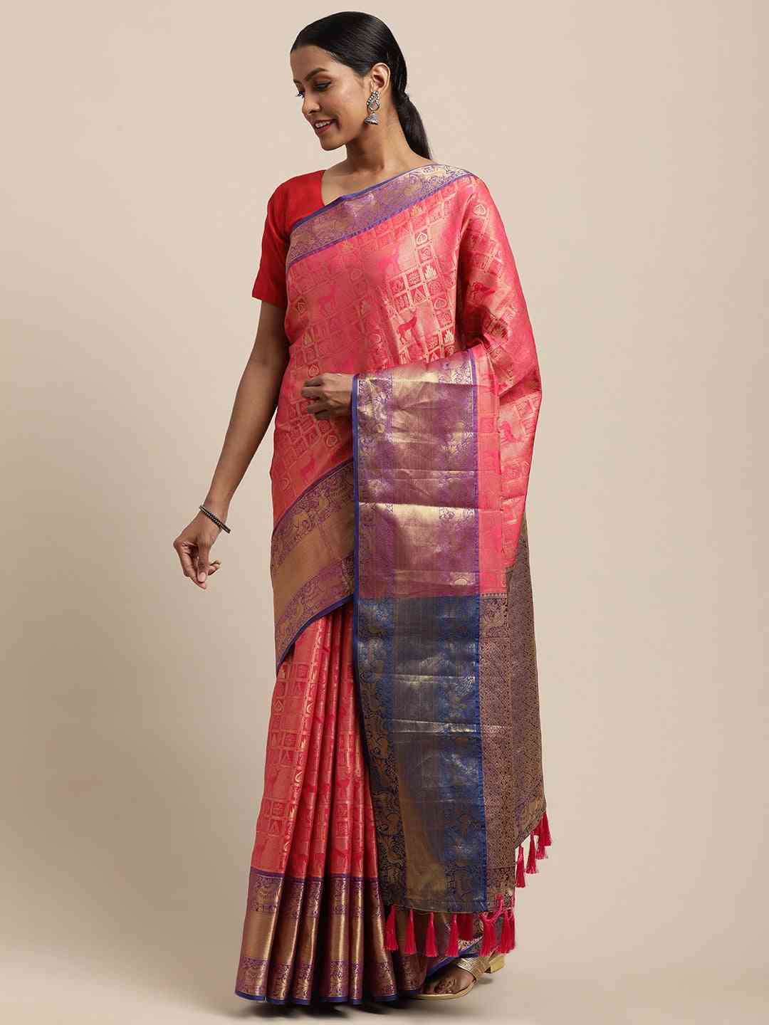 Exclusive Banarasi Zari Motif Saree