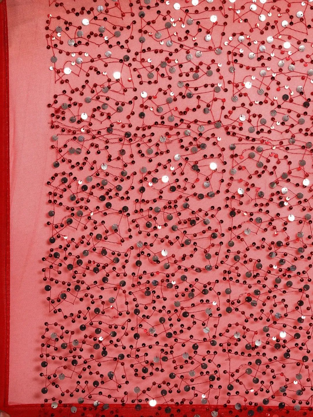 Soft Poly Net Sequence Work Party Wear Saree