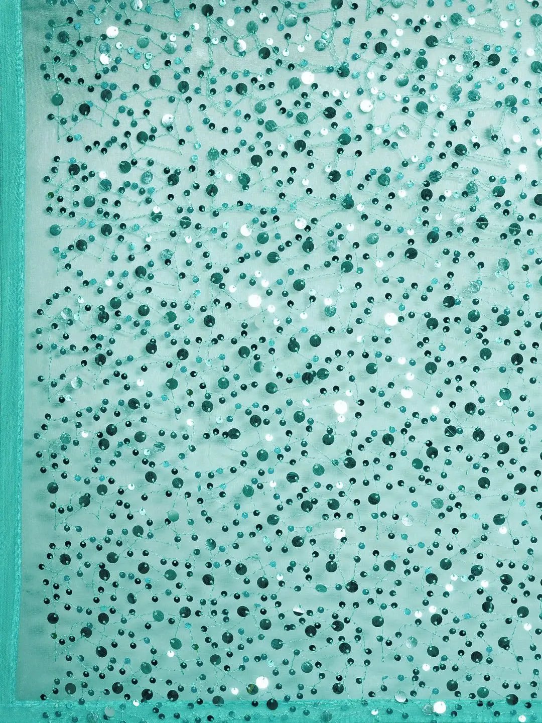 Soft Poly Net Sequence Work Party Wear Saree