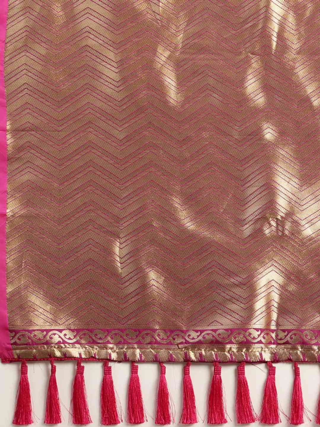 Trendy Banarasi Grey Colour Silk Blend Saree