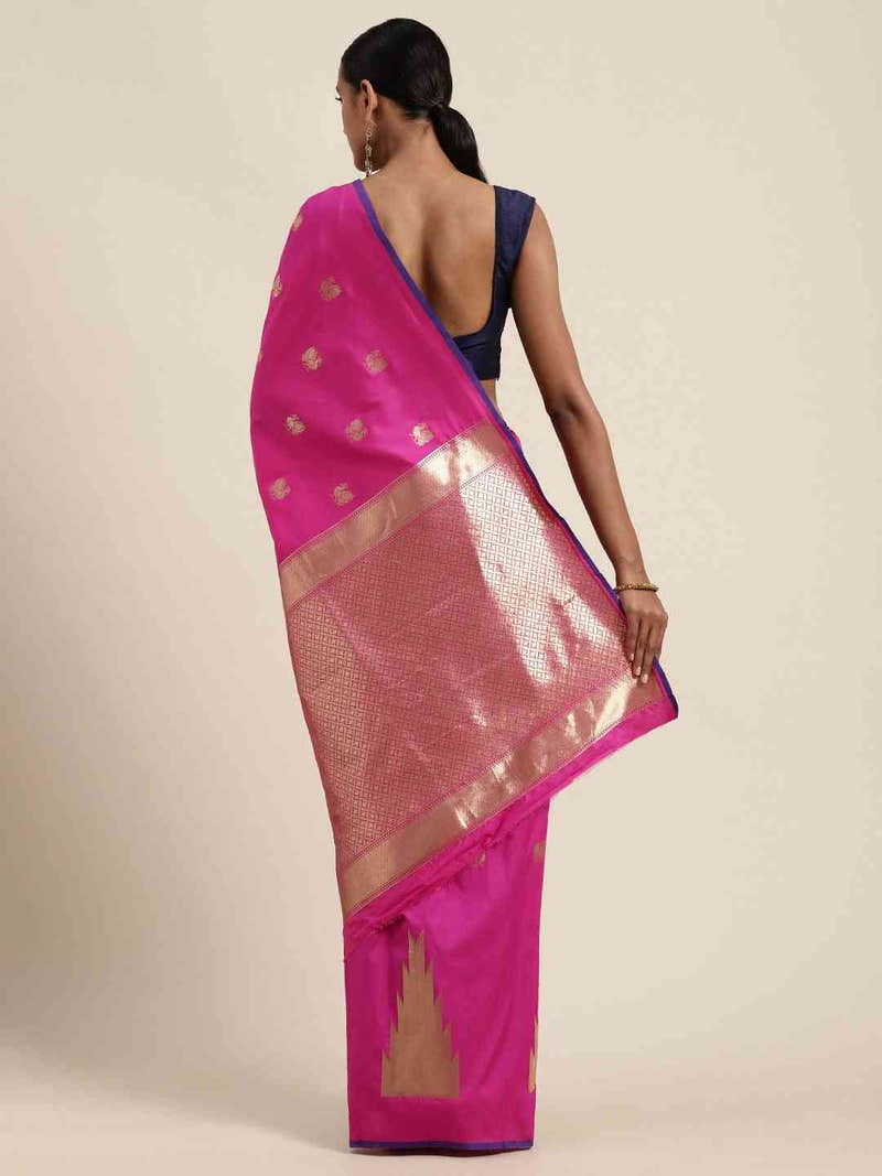 Beautiful Rani Silk Woven Design Banarasi Saree