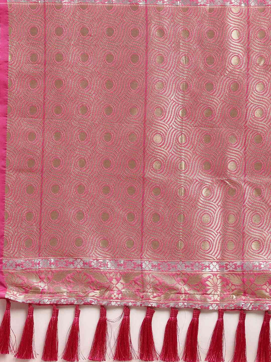 Exclusive Banarasi Cream Colour Woven Design Zari Silk Saree