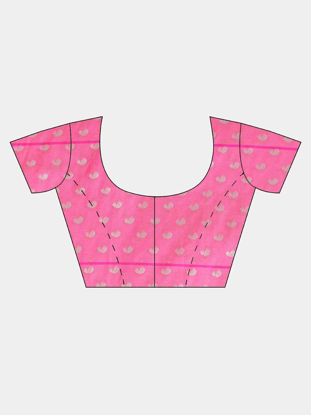 Digital Cream Colour Silk Blend Checked Banarasi Saree