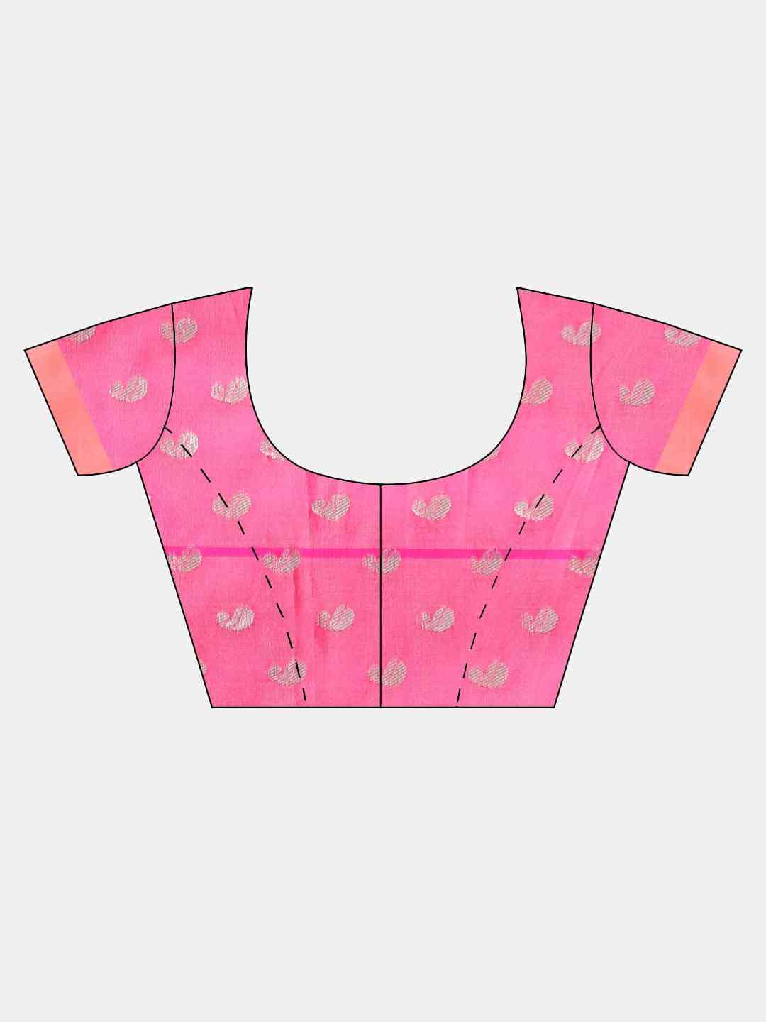 Digital Gajari Colour Silk Blend Checked Banarasi Saree