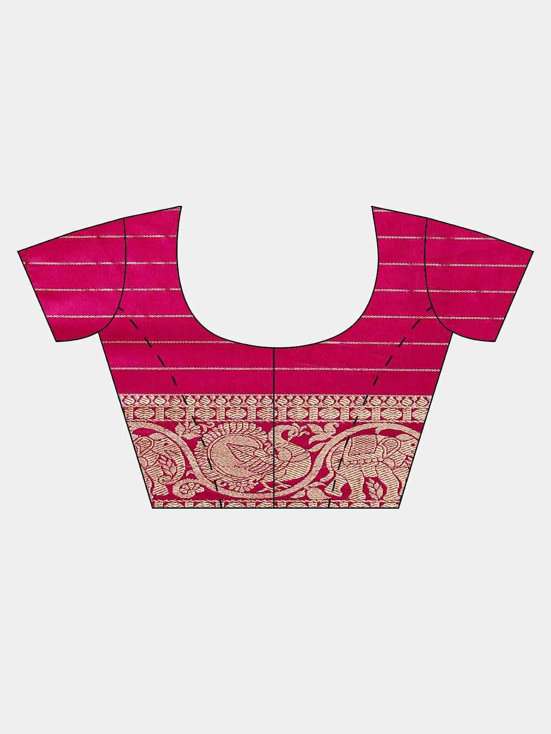 Stylish Banarasi Pink Colour Saree With Woven Design