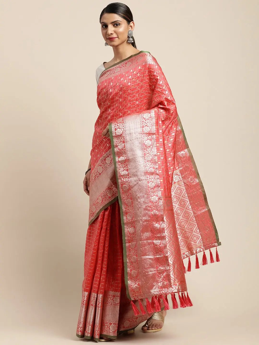 Banarasi Soft Silk Kanchi Zari Weaving Saree