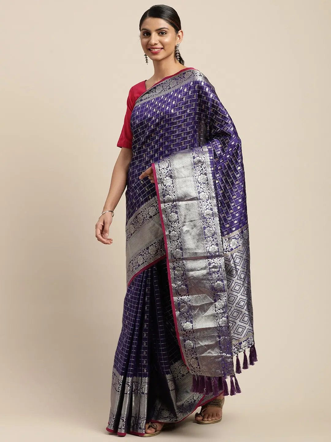 Banarasi Soft Silk Kanchi Zari Weaving Saree